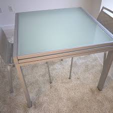 Extendable Glass Dining Table With 4 Chairs Glass Dining Table Extendable Glass Dining Table Dining Table