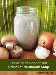 Melt butter and olive oil together in a large frying pan then fry the mushrooms until make the sauce: Homemade Condensed Cream Of Mushroom Soup Recipe Stuffed Mushrooms Creamed Mushrooms Diy Food Recipes