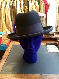 Vintage Men S 1930s Park Lane Homburg Hat In Black By Bond Size 7 Comes With Box Homburg Hat Hats Vintage Men