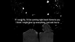 If i could fly lyrics. One Direction If I Could Fly Lyrics Youtube