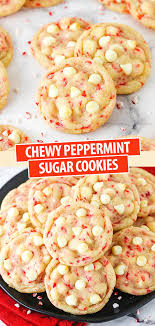 Chewy Peppermint Sugar Cookies Easy Christmas Cookies Recipe Recipe Peppermint Sugar Cookies Easy Christmas Cookie Recipes Chewy Sugar Cookies