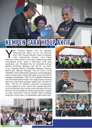 Di antaranya ialah kempen cara hidup sihat bertemakan sihat sepanjang hayat yang dijalankan setiap tahun. Page 4 E Buletin November 2018