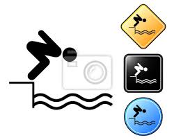 Piscine Pictogramme Et Signes Papier Peint Papiers Peints Cue Playmate Cartel Myloview Fr