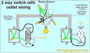 Electrical Outlet 2 Way Switch Wiring Diagram Light Switch Wiring Outlet Wiring Home Electrical Wiring