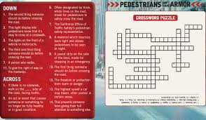 New daily puzzles each and every day! Novatopolice On Twitter With September Being Pedestrian Safety Month Test You Your Kids Knowledge Of Pedestrian Safety Terms With This Crossword Puzzle From Ots Ca Remember Pedestrians Don T Have Armor Wednesdaywisdom Drivesafe