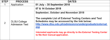 De La Salle University Undergraduate Application Procedures Undergraduate Admission For Academic Year 2019 2020