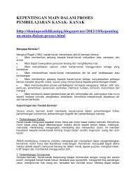 Check spelling or type a new query. Kepentingan Main Dalam Proses Pembelajaran Kanak Kanak Prasekolah