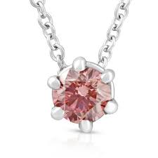 For an everyday diamond look, try a timeless solitaire pendant, cross pendant or one of our dainty diamond necklace designs. Pompeii3 1 4ct Pink Diamond Solitaire Floating Pendant 14k White Gold Lab Created Necklace Target