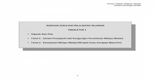Huraian sukatan pelajaran bahasa melayu tingkatan i. Huraian Sejarah T1