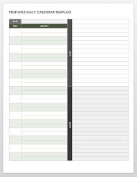 View, download or print note taking template pdf completely free. Free Printable Daily Calendar Templates Smartsheet