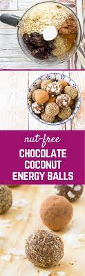 Chocolate Coconut Nut Free Energy Balls No Bake Recipe Food Recipes Easy Snack Recipes
