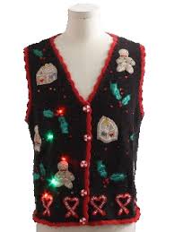 It shows some wear and tear but it's still great! Very Ugly Christmas Vests At Rustyzipper Com Lightup Christmas Sweater Vests Too