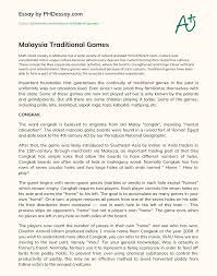 The word 'congkak' is synonymous with traditional malay games: Malaysia Traditional Games Phdessay Com