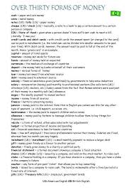 Money Synonym 30 Common Forms Of Money In English Eslbuzz Learning English Learn English Learn English Vocabulary Vocabulary