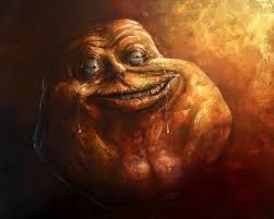 Golden Moustache Art Painting Memes Painting