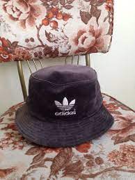 Super Rare Velour Adidas Bucket Hat Sporty Normcore Soft Silver Adidas Bucket Hat Hats Adidas