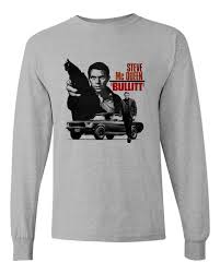 It consists to draw in a few lines only with chinese ink on paper. Bullitt Steve Mcqueen Long Sleeve T Shirt 1960 S Car Movie Ford Mustang Gray T Shirts Tank Tops Movie T Shirts Long Sleeve Tshirt Men Steve Mcqueen