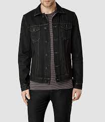 Mens Tami Denim Jacket Black Allsaints Com Black Denim Jacket Jackets Denim Jacket