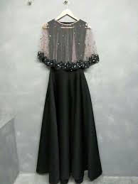 Amazing Black Gown With Cap Indian Designer Outfits Indian Gowns Fashion