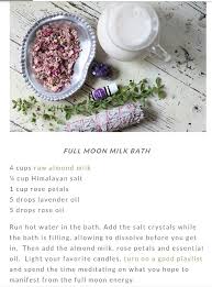 Full Moon Milk Bath Bath Recipes Spiritual Bath Milk Bath