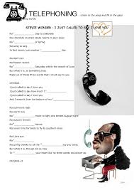 Stevie Wonder I Just Called To Say I Love You Lyrics Song Worksheet I Just Called To Say I Love You Songs Songs To Sing How To Memorize Things