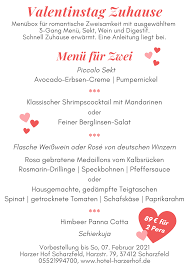 Februar kulinarisch so richtig verwöhnen kannst? Valentinstag Zuhause Menu Box Fur Zwei Harzer Hof