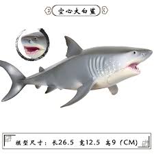 This shark is an aggressive. Giant Tooth Shark Great White Shark Tiger Shark Simulation Marine Animal Model Size 255x119x95mm Weight 190g Action Figures Aliexpress
