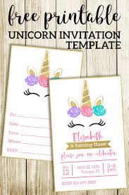 Birthday Party Create Birthday Invitation Card With Photo Free Free Printable Unicorn Invitations Template Paper Trail Design Unicorn Invitations Printable Unicorn Invitations Unicorn Birthday Party Invitation