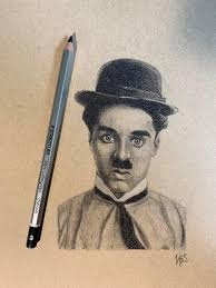 My charcoal sketch of Charlie Chaplin