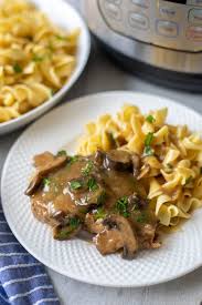 Juicy thick cut pork chops are simple to prepare and the result can rival any traditional steak. Instant Pot Pork Chops With Mushroom Gravy A Mind Full Mom