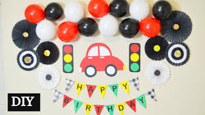 Classic car prints, car wall decor, car nursery theme, watercolor vehicles, watercolor cars, racecar painting, nursery vehicle wall art. Car Theme Birthday Party Decorations Diy Birthday Decoration Ideas At Home Youtube