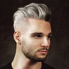 Silver Hair Pomp Fade Beard White Boy Haircuts White Guy Haircuts Boys Haircuts