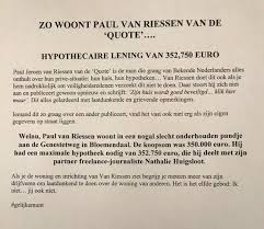 We did not find results for: Peter R De Vries On Twitter Kijk Zo Woont Paul Van Riessen Van De Quote De Man Die Zo Graag Onthult Hoe Anderen Wonen En Hun Veiligheid Stelselmatig Met Laatdunkende Opmerkingen Negeert