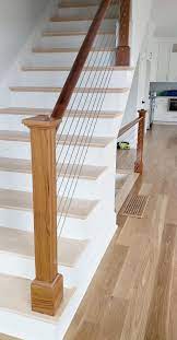 Cable Wire Staircase Cable Wire Railings Wood And Metal Staircase Custom Staircase Staircase Ideas Co Indoor Railing Luxury Staircase Stairway Design