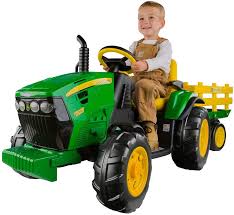 Get your little ones ready to run their personal farm as they ride around in the power pull tractor from peg perego. Amazon Com Peg Perego John Deere Ground Force Tractor With Trailer Toys Games