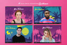 Zoom Virtual Background Synthwave By Aiyari On Envato Elements Free Lightroom Presets Portraits Adobe Illustrator Graphic Design Conference Poster