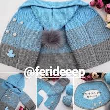 Gulcemki Erkek Cocuk Hirka Modeli Degrade Modeli Mavi Degrade Hirka Yapimi Mavi Blue Baby Degrade Degradehirk Baby Knitting Patterns Kapusonlu Hirkalar