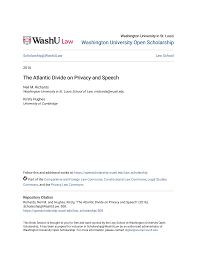 The Atlantic Divide on Privacy and Speech