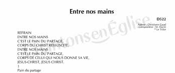 Chantons En Eglise Entre Nos Mains D522 Gaud Dazin Le Triforium