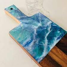 After i made my little resin serving tray i thought to myself wouldn't this look amazing as part of a set? China Epoxy Resin Wooden Serving Board Antipasto Platter Charcuterie China Chopping Block And Wood Price