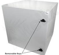 Altelix 24x24x24 19" Wide 6U Rack Steel Weatherproof NEMA Enclosure with  Dual Cooling Fans, 120 VAC Outlets and Power Cord