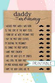 Daddy Or Mommy Who Said It Who Said It Mom Or Dad Game Etsy Baby Shower Games Baby Shower Games Unique Baby Shower