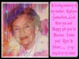 At 3:05 a.m. this morning my mother (grandmother) Bernice Patterson passed  away. My deepest condolences to the St. Elizabeth Church relatives and  friends of hers. This is a more than beyond difficult