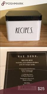 Rae Dunn Recipes Tin Box Rae Dunn Is Known For Imperfections Please Review Pictures Closely Kitchen Recipe Tin Tin Boxes Rae Dunn