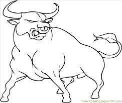 Bull riding is a rodeo sport that involves the rider to get on a large bull and stay mounted as the bull tries to drop the rider. To Draw A Cartoon Bull Coloring Page For Kids Free Bull Printable Coloring Pages Online For Kids Coloringpages101 Com Coloring Pages For Kids