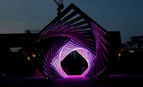 Accumulation Dramatic Led Light Tunnel By Yang Minha Inspiration Grid Design Inspiration Art Artinstallation I Light Tunnel Installation Art Led Lights