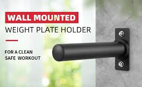 Amazon Com Ollieroo Set Of 2 Wall Mounted Weight Plates Holder Weight Plate Storage Designed To Fit 2 Olympic Weight Plate Sports Outdoors 9 long sleeves hold 2 olympic size weight plates includes: wall mounted weight plates holder