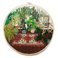 Most of these sites have many more free hand embroidery patterns than the ones i've pictured here. Stylish Embroidered Houseplants And Interiors By Sarah K Benning Colossal