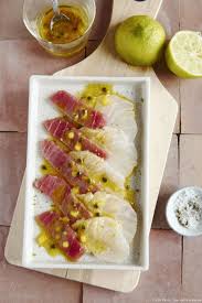 Carpaccio De Poisson Et Vinaigrette Yellow Passion Recette Carpaccio De Poisson Recettes De Cuisine Entree Gastronomique