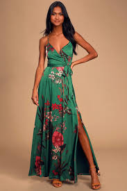Maybe you would like to learn more about one of these? Emerald Green Dress Floral Print Dress Surplice Maxi Dress Lulus